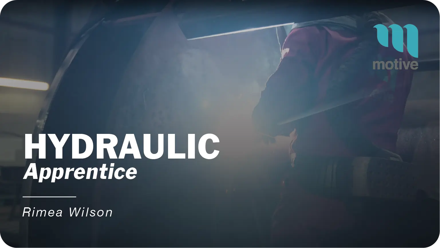 a person working on hydraulic equipment