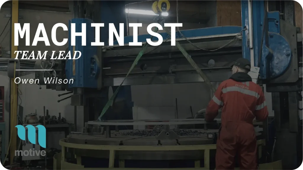 a machinist, fabricating equipment for offshore wind