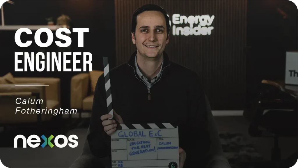 A cost engineer, often referred to as a cost controller is smiling at the camera